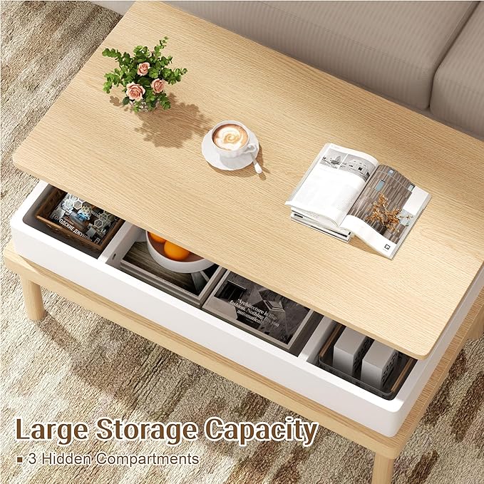 Shintenchi Coffee Table, Lift Top Coffee Table - Image 5