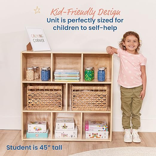 ECR4Kids Streamline 8-Compartment Storage Cabinet, Classroom Furniture - Image 5