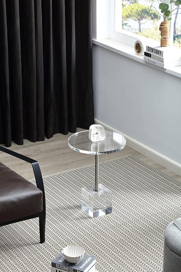 Clear Acrylic End Table, Side Table, - Image 2