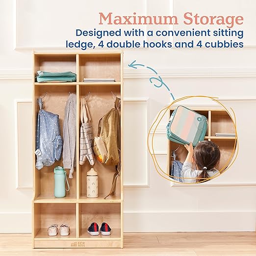 ECR4Kids 2-Section Coat Locker - Image 4