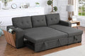 Ball & Cast L-Shape Reversible Sectional Sleeper Sofa Bed 4 in 1 Pull Out Couch by BallCast