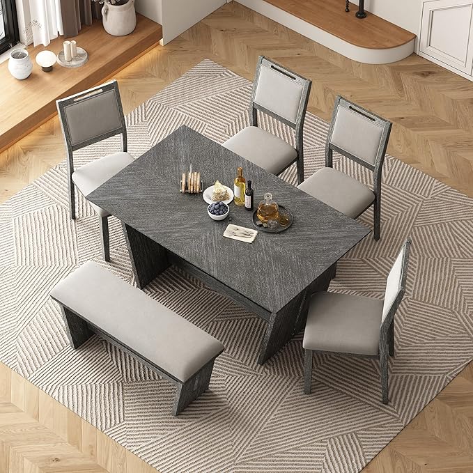 Ball & Cast 6-Piece Dining Table Set - Image 3