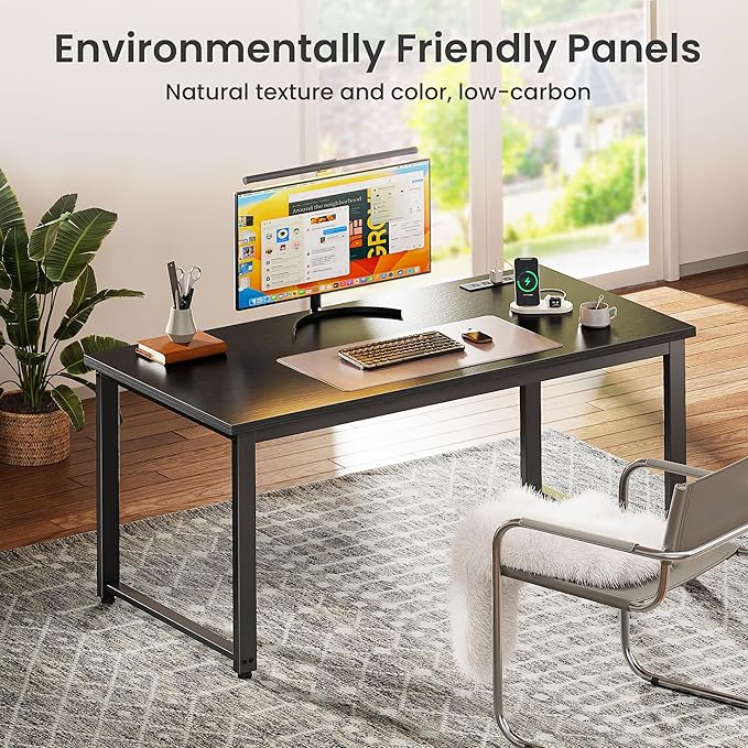 Huuger 48 x 24 inch Desk with Power Outlets & USB-C, Deeper & Thicker Desktop - Image 4