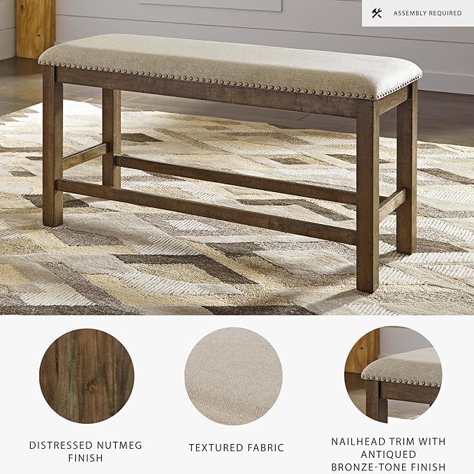 Signature Design by Ashley Morriville Counter Height Upholstered Dining Room - Image 4