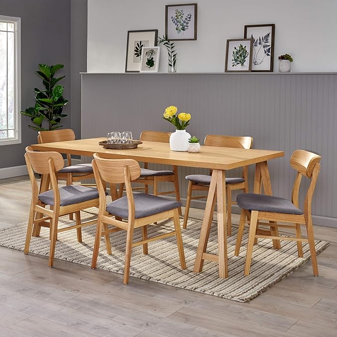 Christopher Knight Home Anthony Mid-Century Modern 7 Piece Dining Set, Dark - Image 2