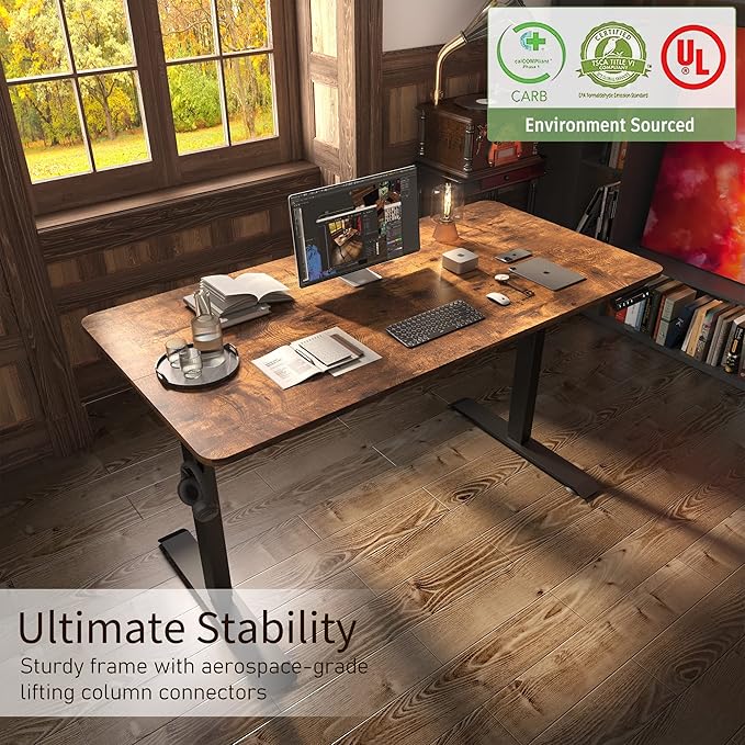 Monomi Electric Height Adjustable Standing Desk, 48x24 Inches, Ergonomic Home - Image 3