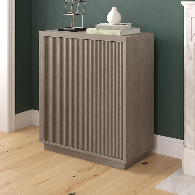 Henn&Hart 28" Wide Rectangular Accent Cabinet in Gray, - Image 2