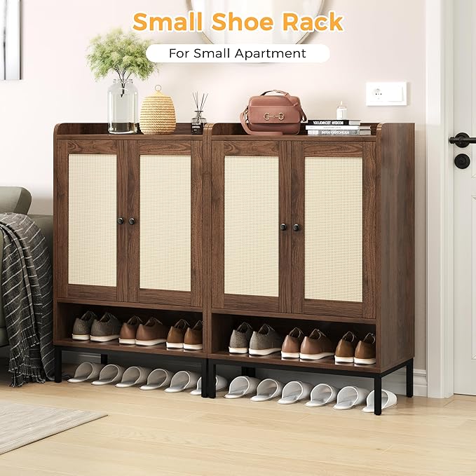 Rattan Shoe Cabinet Storage for Entryway, Shoe Cabinet - Image 4