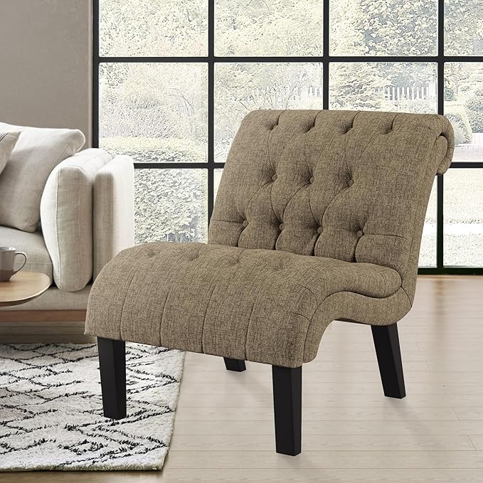 Yongqiang Accent Chairs Set of 2 Modern Armless Living Room Bedroom Side Chairs - Image 5
