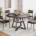 Round Dining Table for 4, Kitchen Dining Room Circle Dinner Pedestal Table by JOCOEVOL