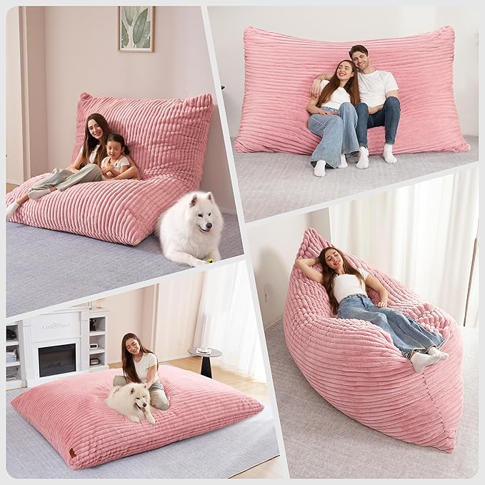 HABUTWAY 4-in-1 Bean Bag Chair, Convertible Chair - Image 7