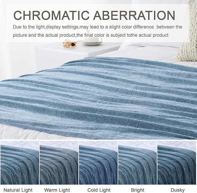 Chenille Throw Blanket for Couch 50"X 60", Soft Cozy Throws - Image 2