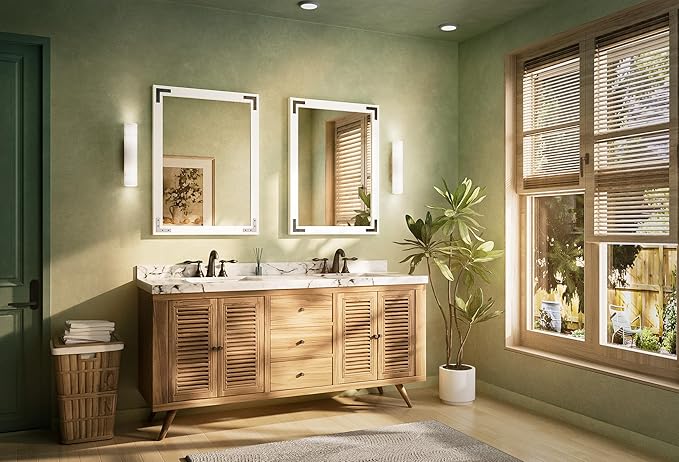 TETOTE 24 x 32 White Wood Mirror - Image 8