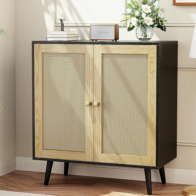Rattan Sideboard Buffet, Accent Cabinet Cupboard Console Small Cabinet by INFURNICHomeFurniture