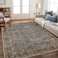 Washable Area Rug 4'x6' Traditional Floor Cover Foldable Thin Rugs Retro by CHAMPLANT