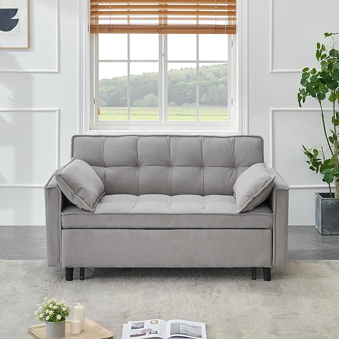 Ball & Cast Convertible Sofa Bed, Pull Out Loveseat Sleeper Sofa, Convertible by BallCast