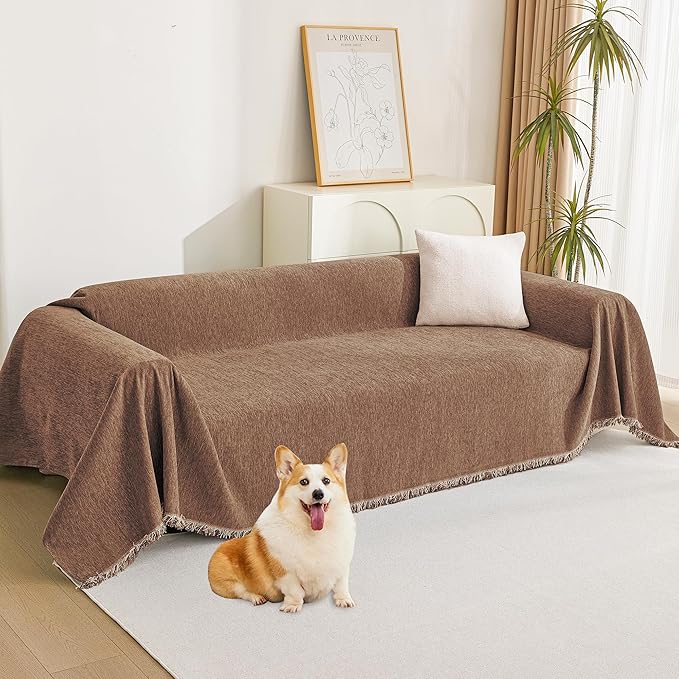 MYSKY HOME Couch Covers for 3 Cushion Couch Sofa, Sectional Couch Cover L Shape by MYSKYHOME