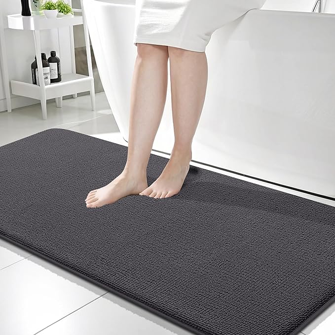 OLANLY Thick Memory Foam Bath Mat Rug 59x24, Extra Soft Absorbent Bathroom Rug by OLANLY