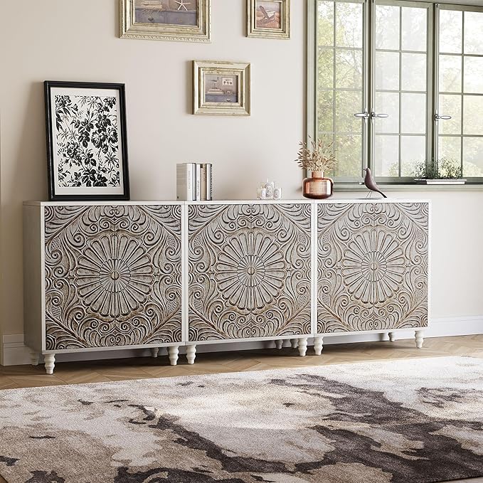 COSIEST Set of 3 32" Buffet Sideboard Cabinets - Image 4