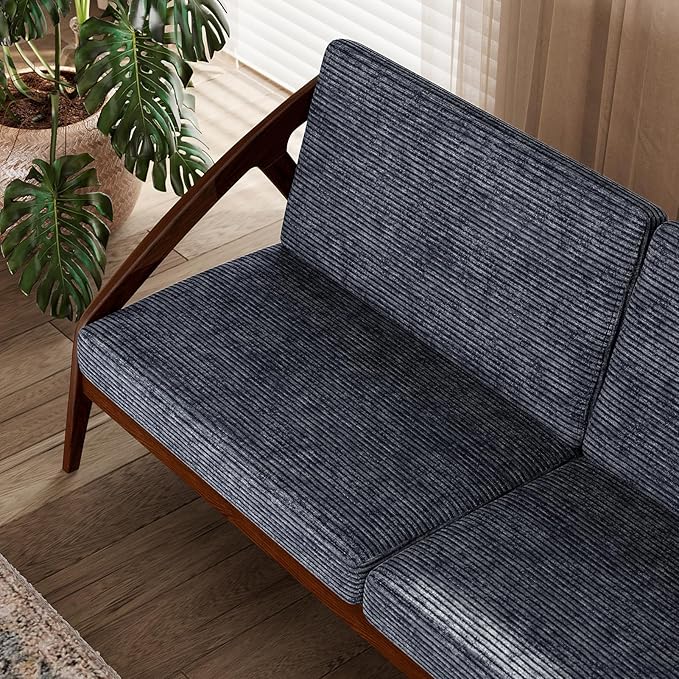73.4" Solid Wood Upholstered Sofa, Comfortable Seat Cushion, Removable Cover - Image 7