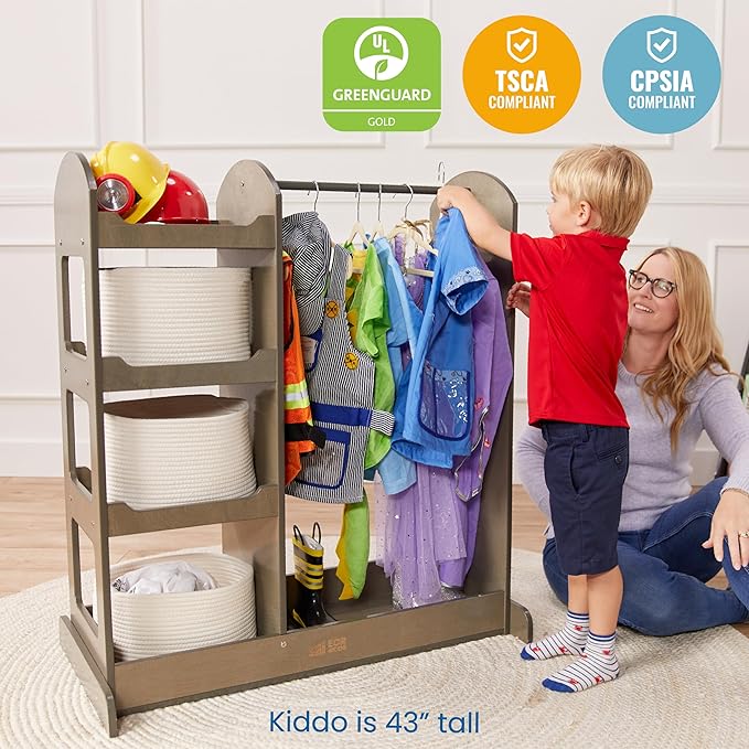ECR4Kids Dress Up Center with Mirror, Costume Organizer - Image 6