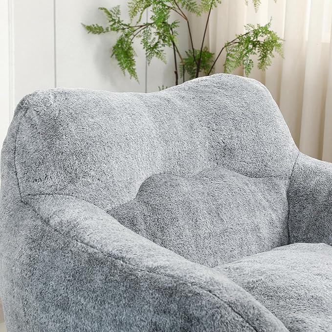 Furniliving Bean Bag Chair, Giant Bean Bag Chair Stuffed Floor Sofa - Image 6