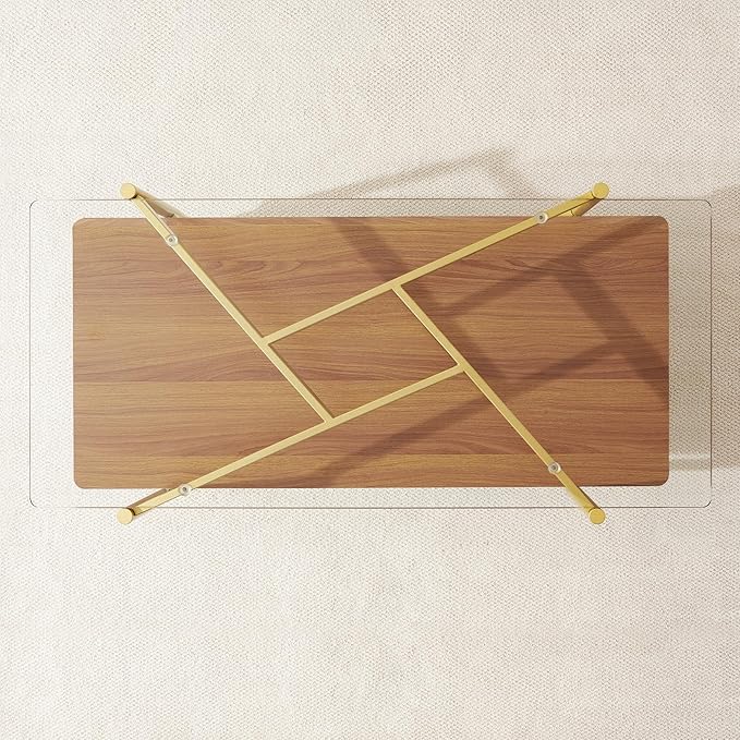 Rectangle Coffee Table, Mid-Century Modern Design, L41*W21*H17 inch, - Image 3