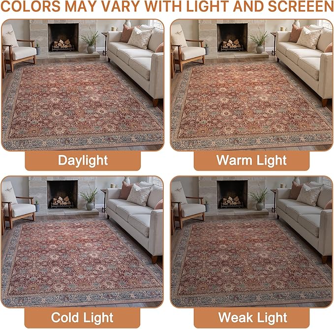 10X12 Area Rugs Machine Washable Rugs - Image 6