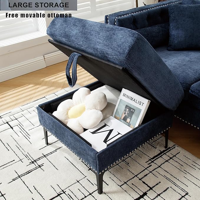 Ball & Cast 85" L Shaped Sectional Sofa - Image 4