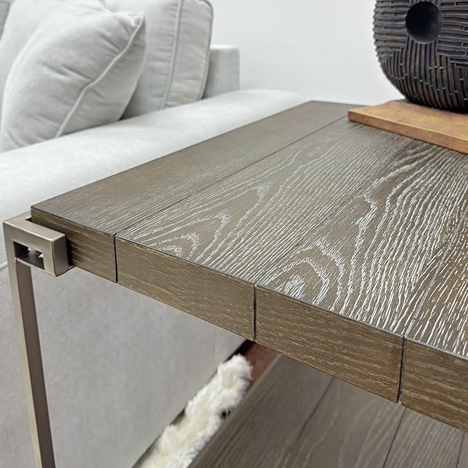 Roundhill Furniture Corbeta Living Room, End Tables, Aged Graphite - Image 5
