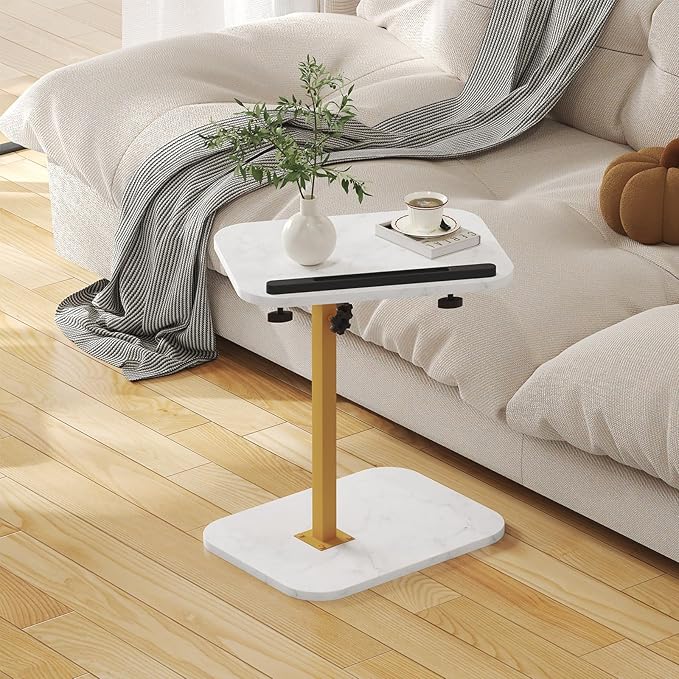 Sofa Couch Arm Table Tv Tray Small Bed Stand C Shaped Side End Tables - Image 6
