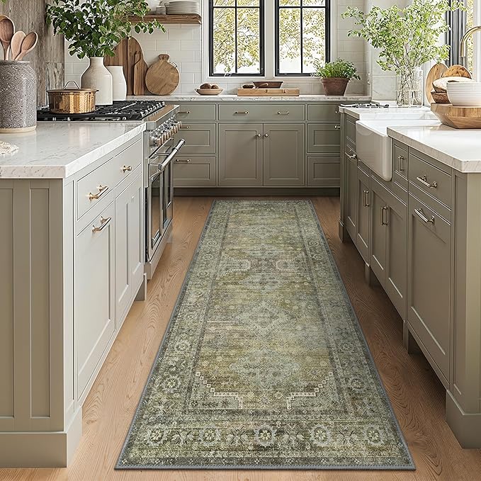 GENIMO Runner Rug 2x12 Non Slip Machine Washable Vintage Hallway Runner Rugs - Image 3