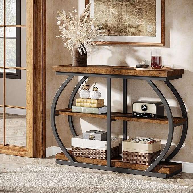 Tribesigns 41.3" Console Table, Industrial 3-Tier Entryway Table - Image 9