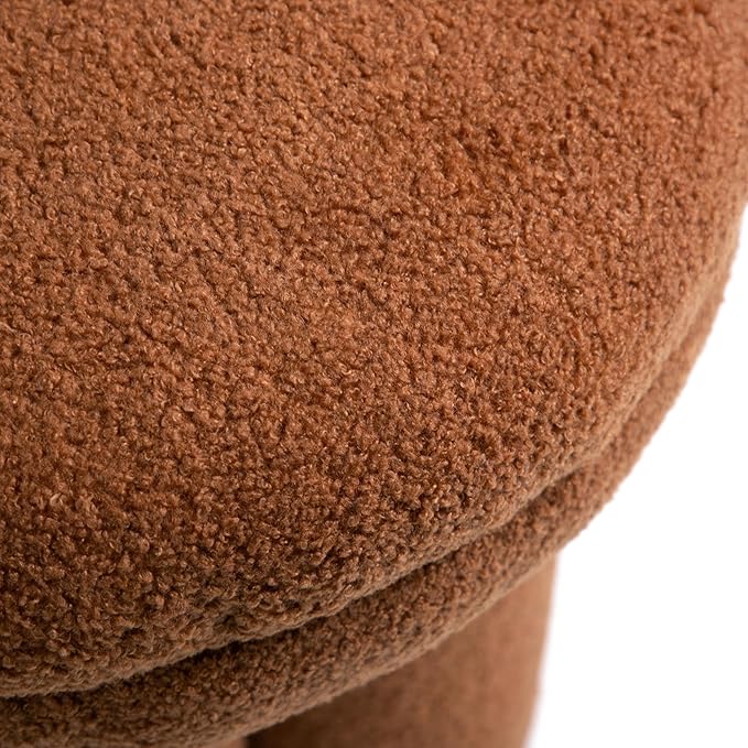 Furniture of America Rami Modern 18-inch Mushroom-Shape Upholstered Ottoman - Image 9