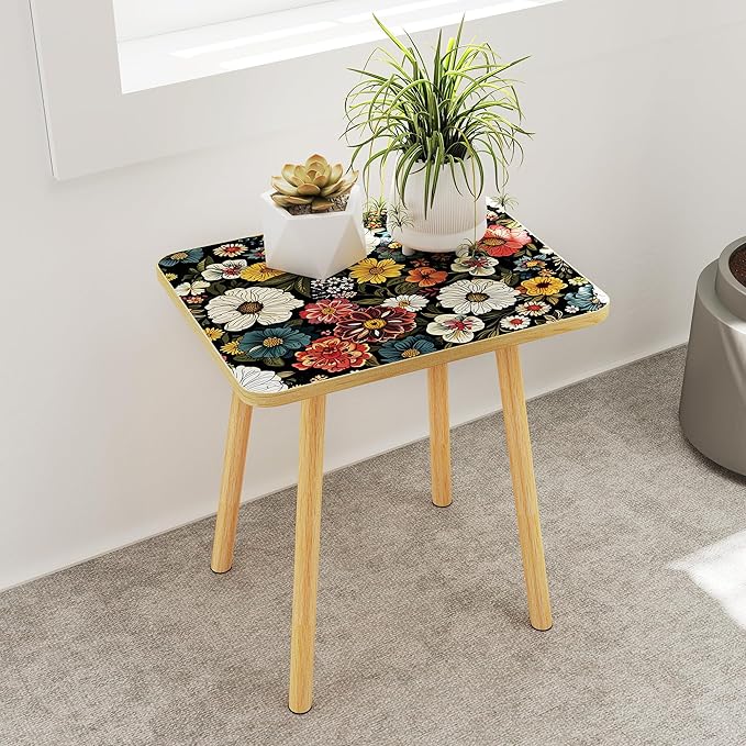 Mandala Small Rectangle End Table, Side Table - Image 9
