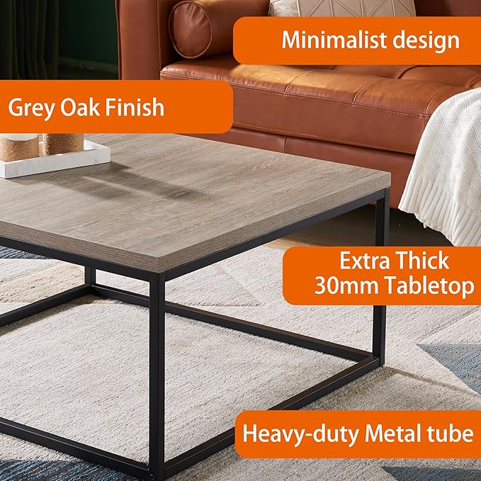 CENSI 40-in Grey Wash Accent Coffee Table Ottoman - Image 5