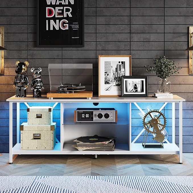 WLIVE TV Stand up to 65 Inch TV, Industrial TV Console - Image 8