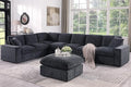 146" Convertible Sectional Sofa Couch, 8 Seat Modular Living Room Furniture Sets by Unknown