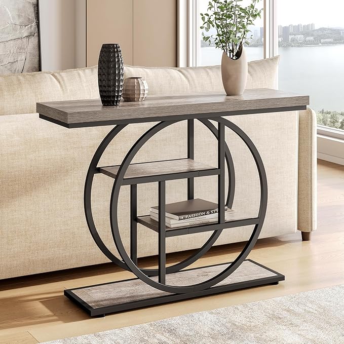 Little Tree Console Table, 4-Tier Entryway Table Behind Couch Table, 41.3-Inch - Image 3
