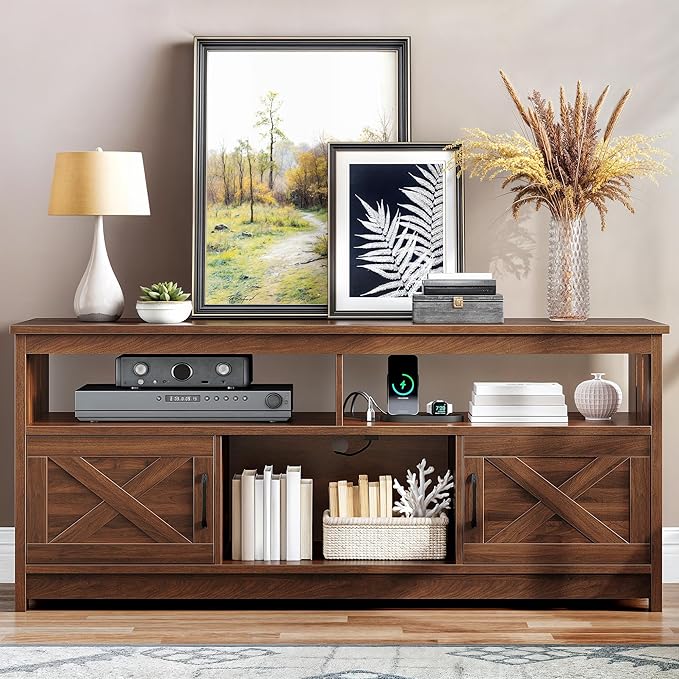 YITAHOME TV Stand for 65/55 Inch TV, Farmhouse Entertainment Center - Image 6