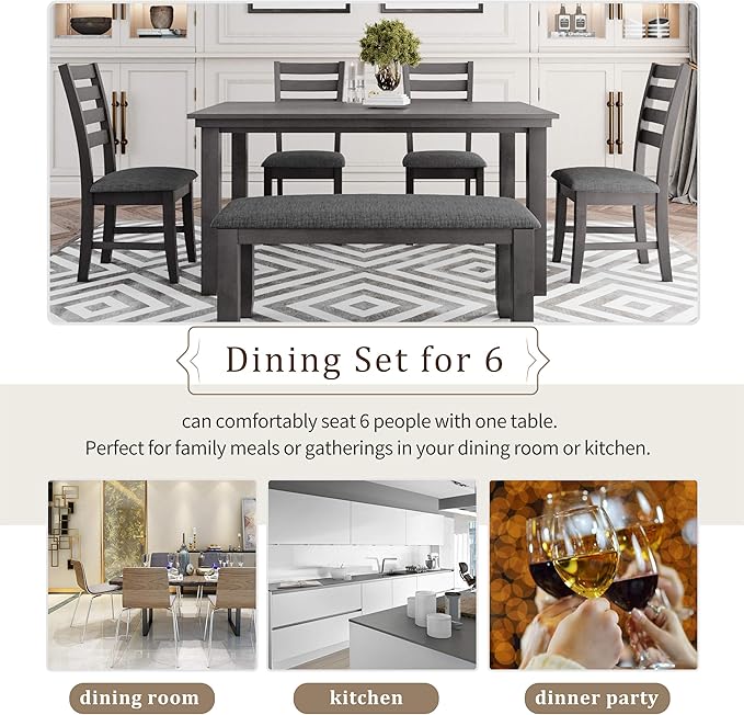 Ball & Cast 6 Piece Dining Table Set - Image 7