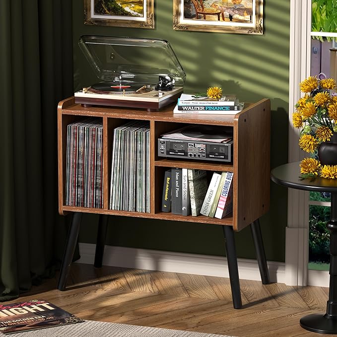 Record Player Table, Mid-Century Record Player Stand by Unknown