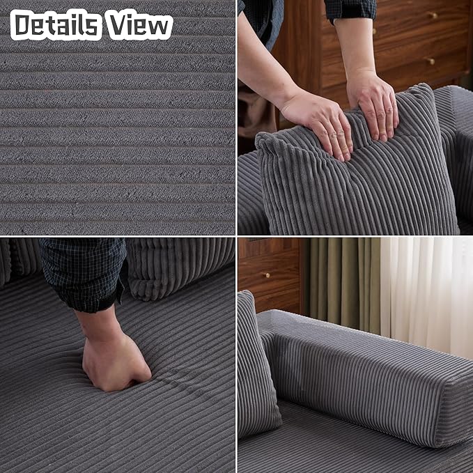 Convertible Sofa Bed, Compression Futon Sofa - Image 6