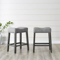 Roundhill Furniture Coco Upholstered Backless Saddle Seat Counter Stools 25.5" by RoundhillFurniture