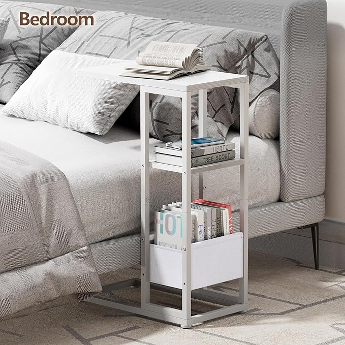 C Shaped End Table, Small Side Table - Image 6