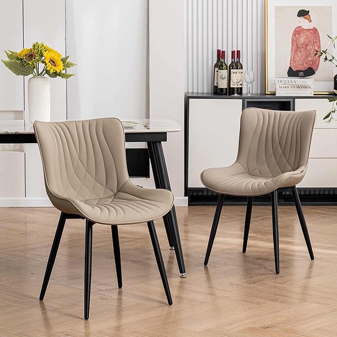 YOUTASTE Dining Chairs Set of 2 Upholstered Mid Century Modern Kitchen Dining by YOUTASTE