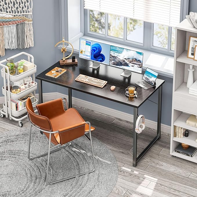 Coleshome 48 Inch Computer Desk, Modern Simple Style Desk - Image 2