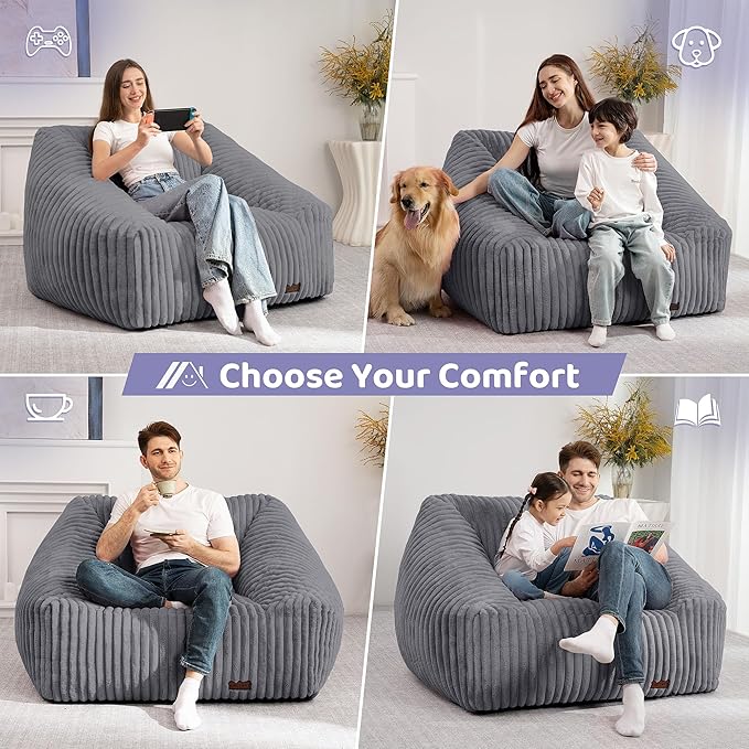 HABUTWAY Bean Bag Chair, Giant Bean Bag Chairs - Image 5