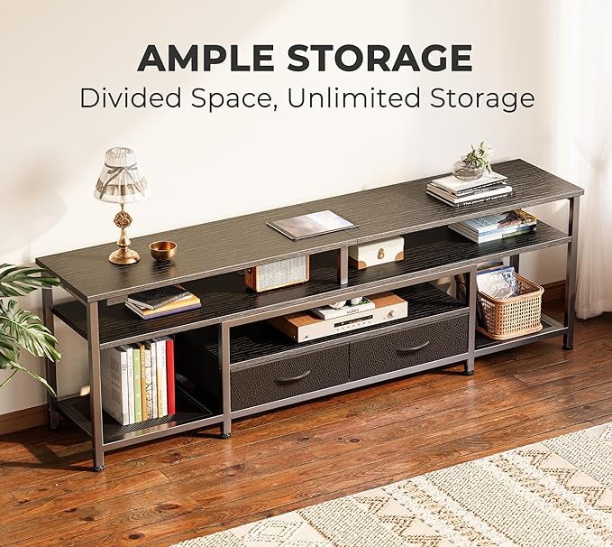 Huuger TV Stand for 65 70 Inch TV, Entertainment Center - Image 4