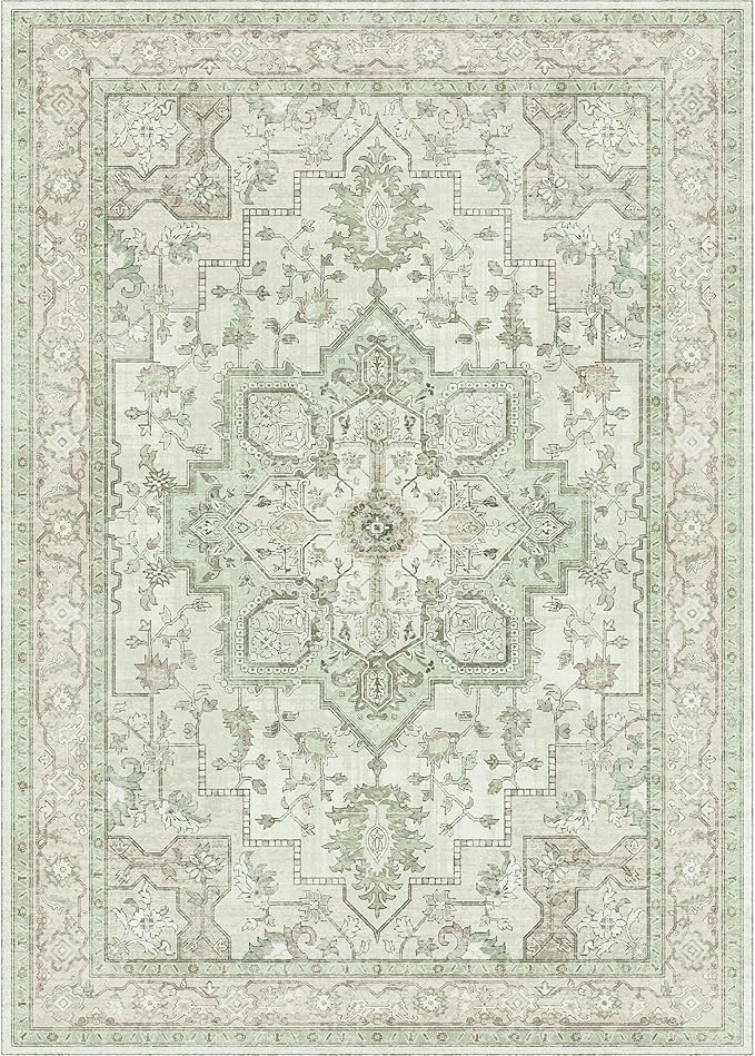 GENIMO 6x9 Area Rugs for Living Room, Machine Washable Non Slip Vintage Rugs - Image 8